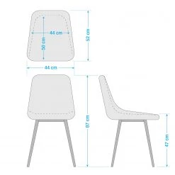 Mørteens Chaise capitonnée Iskmo - Blanc - Lot de 2 -Luxe Intérieur Magasin 1000006086 201013 14323400006 SKETCH DETAILS P000000001000006086 sketch