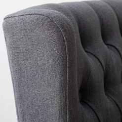 Maison Belfort Chaise de bar Nola - Tissu - Chêne massif - Gris foncé / Chêne foncé -Luxe Intérieur Magasin 1000008130 210301 11225600008 DETAILS P000000001000008130