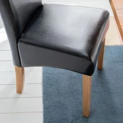 Ars Natura Chaises capitonnées Nello II (lot de 2) - Noir -Luxe Intérieur Magasin 1000008481 180808 14550511 GALLERYIMAGES P000000001000008481