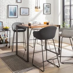 Ars manufacti Table de bar Manchester - Acacia massif / Métal - Acacia / Anthracite -Luxe Intérieur Magasin 1000008800 180629 12081402 MOOD GALLERYIMAGES P000000001000008800 mood