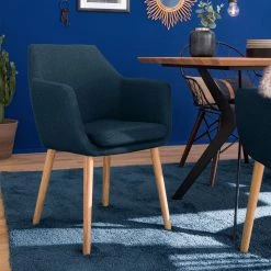 Mørteens Chaises à accoudoirs Nicholas - Tissu Cors: Bleu jean - 1 chaise -Luxe Intérieur Magasin 1000016018 180920 11445707 MOOD GALLERYIMAGES P000000001000016018 mood