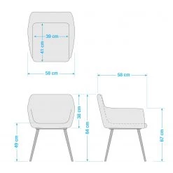 Mørteens Chaises à accoudoirs Nicholas - Tissu Cors: Bleu jean - 1 chaise -Luxe Intérieur Magasin 1000016018 201013 14325900024 SKETCH DETAILS P000000001000016018 sketch