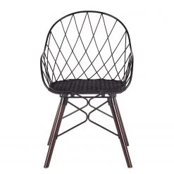 Eva Padberg Collection Chaise à accoudoirs Le Gaillard - Noir / marron foncé -Luxe Intérieur Magasin 1000050802 200610 13022400005 DETAILS P000000001000050802