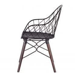 Eva Padberg Collection Chaise à accoudoirs Le Gaillard - Noir / marron foncé -Luxe Intérieur Magasin 1000050802 200610 13022500006 DETAILS P000000001000050802