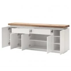 Fredriks Buffet Roble III - avec éclairage - Blanc mat / chêne sauvage massif -Luxe Intérieur Magasin 1000064533 210723 15384800006 DETAILS P000000001000064533