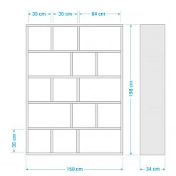 Temahome Étagère Berlin - Blanc mat - Blanc - 150 x 198 cm -Luxe Intérieur Magasin 1000095012 190926 12223200008 SKETCH DETAILS P000000001000095012 sketch