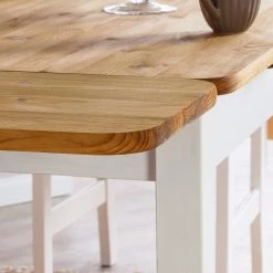 Maison Belfort Table extensible Karley - Epicéa blanc / Epicéa lessivé - 77 x 77 cm -Luxe Intérieur Magasin 1000104316 211122 08320500556 DETAILS P000000001000104316