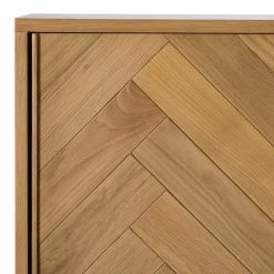 Ars manufacti Commode haute Dharai - Placage en bois véritable / Métal - Chêne / Argenté -Luxe Intérieur Magasin 1000117156 180802 08243707 GALLERYIMAGES P000000001000117156