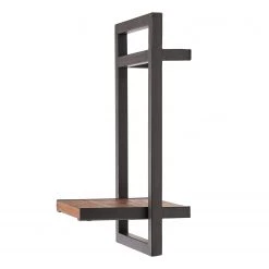 Ars manufacti Étagère murale Manchester - Acacia massif / Métal - Acacia / Anthracite - 22 x 40 cm -Luxe Intérieur Magasin 1000117165 040 GALLERYIMAGES P000000001000117165