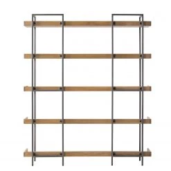 Ars manufacti Bibliothèque Dharai II - Placage en bois véritable / Métal - Chêne / Argenté -Luxe Intérieur Magasin 1000117167 180626 09565309 GALLERYIMAGES P000000001000117167