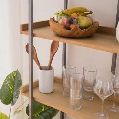 Ars manufacti Bibliothèque Dharai II - Placage en bois véritable / Métal - Chêne / Argenté -Luxe Intérieur Magasin 1000117167 180912 12435808 GALLERYIMAGES P000000001000117167