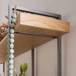 Ars manufacti Bibliothèque Dharai II - Placage en bois véritable / Métal - Chêne / Argenté -Luxe Intérieur Magasin 1000117167 180912 12435809 GALLERYIMAGES P000000001000117167