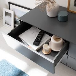 Mørteens Buffet Lindholm V - Chêne partiellement massif - Gris / Chêne -Luxe Intérieur Magasin 1000119258 190214 13124700015 GALLERYIMAGES P000000001000119258