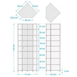 Fredriks Vitrine d'angle Amalia II - Éclairage inclus - Imitation frêne foncé - Imitation noyer -Luxe Intérieur Magasin 1000119669 190621 12570200042 GALLERYIMAGES P000000001000119669