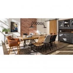 Ars manufacti Table extensible Tamati III - Pin recyclé / Métal - Pin / Gris -Luxe Intérieur Magasin 1000121274 201016 13585900005 MOOD DETAILS P000000001000121274 mood