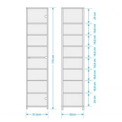 Fredriks Vitrine Exhibit II - Argenté -Luxe Intérieur Magasin 1000121913 30 GALLERYIMAGES P000000001000121913