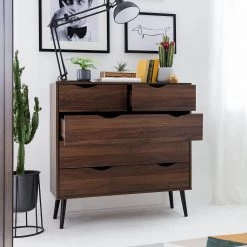 Mørteens Commode Gjora II - Partiellement en hévéa massif - Noyer -Luxe Intérieur Magasin 1000123696 190405 15413800015 MOOD GALLERYIMAGES P000000001000123696 mood