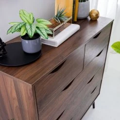 Mørteens Commode Gjora II - Partiellement en hévéa massif - Noyer -Luxe Intérieur Magasin 1000123696 190405 15413800017 GALLERYIMAGES P000000001000123696