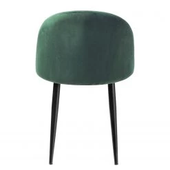 Jack & Alice Chaises capitonnées Jacklin (lot de 2) - Verre / Métal - Noir - Vert -Luxe Intérieur Magasin 1000123763 180718 07565305 GALLERYIMAGES P000000001000123763