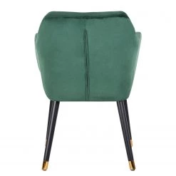 Jack & Alice Chaise avec accoudoirs Leezy G - Chêne massif / Velours - Vert / Noir -Luxe Intérieur Magasin 1000123847 181030 16260016 GALLERYIMAGES P000000001000123847