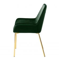 Jack & Alice Chaises capitonnées Evy (lot de 2) - Velours / Métal - Doré - Velours Sua: Vert foncé -Luxe Intérieur Magasin 1000125820 190130 08544800011 GALLERYIMAGES P000000001000125820