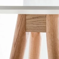 Mørteens Table haute Lindholm - Partiellement en chêne massif - Blanc mat / Chêne rouge -Luxe Intérieur Magasin 1000126818 190110 15150100003 GALLERYIMAGES P000000001000126818