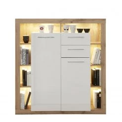 Trendteam Buffet haut Rock - Blanc brillant / Imitation chêne de Wotan -Luxe Intérieur Magasin 1000128163 180905 10043849 GALLERYIMAGES P000000001000128163