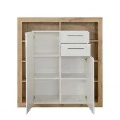 Trendteam Buffet haut Rock - Blanc brillant / Imitation chêne de Wotan -Luxe Intérieur Magasin 1000128163 180905 10043850 GALLERYIMAGES P000000001000128163