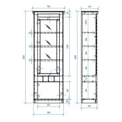 Ridgevalley Vitrine Lewk - Imitation pin blanc / Imitation pin -Luxe Intérieur Magasin 1000136094 181219 14224100115 GALLERYIMAGES P000000001000136094