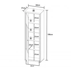 Loftscape Vitrine Hagby I - Imitation chêne / Blanc -Luxe Intérieur Magasin 1000137081 181213 07275000022 GALLERYIMAGES P000000001000137081