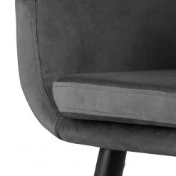 Mørteens Chaises de bar Nicholas III - Velours / Chêne massif - Noir - Gris foncé - Lot de 2 -Luxe Intérieur Magasin 1000138436 181119 16065765 GALLERYIMAGES P000000001000138436