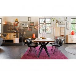 Red Living Étagère Mello IV - Acacia massif - Acacia naturel / Noir -Luxe Intérieur Magasin 1000150345 181212 12361800007 GALLERYIMAGES P000000001000150345