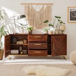 Jack & Alice Buffet Loga - Acacia massif / Fer - Acacia brun -Luxe Intérieur Magasin 1000153425 190925 06220300012 MOOD DETAILS P000000001000153425 mood