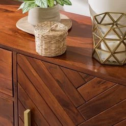 Jack & Alice Buffet Loga - Acacia massif / Fer - Acacia brun -Luxe Intérieur Magasin 1000153425 190925 06220300021 DETAILS P000000001000153425