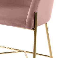 Jack & Alice Chaise à accoudoirs Norwen II - Velours/ Métal - Rose vieilli -Luxe Intérieur Magasin 1000163212 190315 15250400185 GALLERYIMAGES P000000001000163212