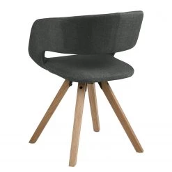 Mørteens Chaise à accoudoirs Buggio - Tissu / Hévéa massif - Tissu Cors: Gris foncé - 1 chaise -Luxe Intérieur Magasin 1000164524 190315 07573200004 GALLERYIMAGES P000000001000164524