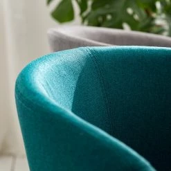 Mørteens Chaise à accoudoirs Buggio - Tissu / Hévéa massif - Tissu Cors: Pétrole - 1 chaise -Luxe Intérieur Magasin 1000164525 210208 08242400028 DETAILS P000000001000164525