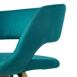 Mørteens Chaise à accoudoirs Buggio - Tissu / Hévéa massif - Tissu Cors: Pétrole - 1 chaise -Luxe Intérieur Magasin 1000164525 210521 08460100006 DETAILS P000000001000164525