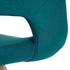 Mørteens Chaise à accoudoirs Buggio - Tissu / Hévéa massif - Tissu Cors: Pétrole - 1 chaise -Luxe Intérieur Magasin 1000164525 210521 08460100009 DETAILS P000000001000164525