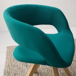 Mørteens Chaise à accoudoirs Buggio - Tissu / Hévéa massif - Tissu Cors: Pétrole - 1 chaise -Luxe Intérieur Magasin 1000164525 210602 06321400004 DETAILS P000000001000164525