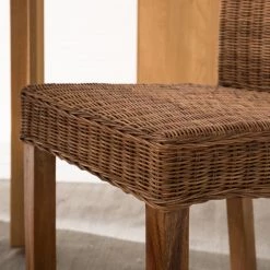 Wolf-Möbel Chaises Bali II (lot de 2) - Rotin / Bois de suar massif - Marron / Suar -Luxe Intérieur Magasin 1000164657 190909 12382000016 DETAILS P000000001000164657