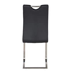 Fredriks Chaises cantilever Ratos (lot de 2) - Imitation cuir / Acier inoxydable - Noir -Luxe Intérieur Magasin 1000169678 220404 032 DETAILS P000000001000169678