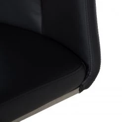 Fredriks Chaises cantilever Ratos (lot de 2) - Imitation cuir / Acier inoxydable - Noir -Luxe Intérieur Magasin 1000169678 220404 037 DETAILS P000000001000169678