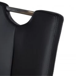 Fredriks Chaises cantilever Ratos (lot de 2) - Imitation cuir / Acier inoxydable - Noir -Luxe Intérieur Magasin 1000169678 220404 039 DETAILS P000000001000169678