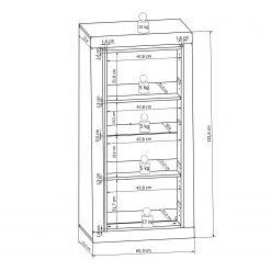 Loftscape Vitrine murale Curlewis - Blanc brillant / Anthracite -Luxe Intérieur Magasin 1000171309 190424 07575300008 GALLERYIMAGES P000000001000171309