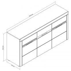 Loftscape Buffet Charnocks - Blanc brillant / blanc -Luxe Intérieur Magasin 1000171351 190424 07580400257 GALLERYIMAGES P000000001000171351