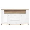 Loftscape Buffet Jaguare - Blanc brillant / Imitation chêne Ribbeck