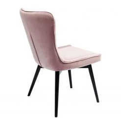 Kare Design Chaise capitonnée Black Marshall - Velours / Hêtre massif - Rose / Noir -Luxe Intérieur Magasin 1000174200 190515 06332600136 GALLERYIMAGES P000000001000174200