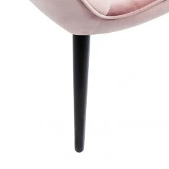 Kare Design Chaise capitonnée Black Marshall - Velours / Hêtre massif - Rose / Noir -Luxe Intérieur Magasin 1000174200 190515 06332600139 GALLERYIMAGES P000000001000174200