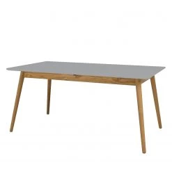 Tenzo Table Dot I - Partiellement en chêne massif - Gris / Chêne